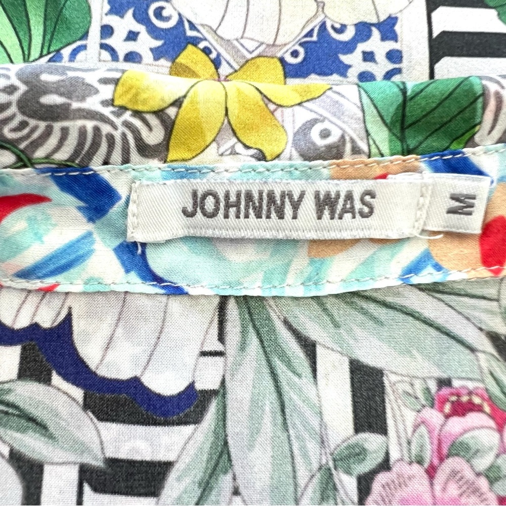 JOHNNY WAS Madrigal Muse Floral Silk Printed Over The Knee Dress Sz M NWOT - Picture 15 of 16